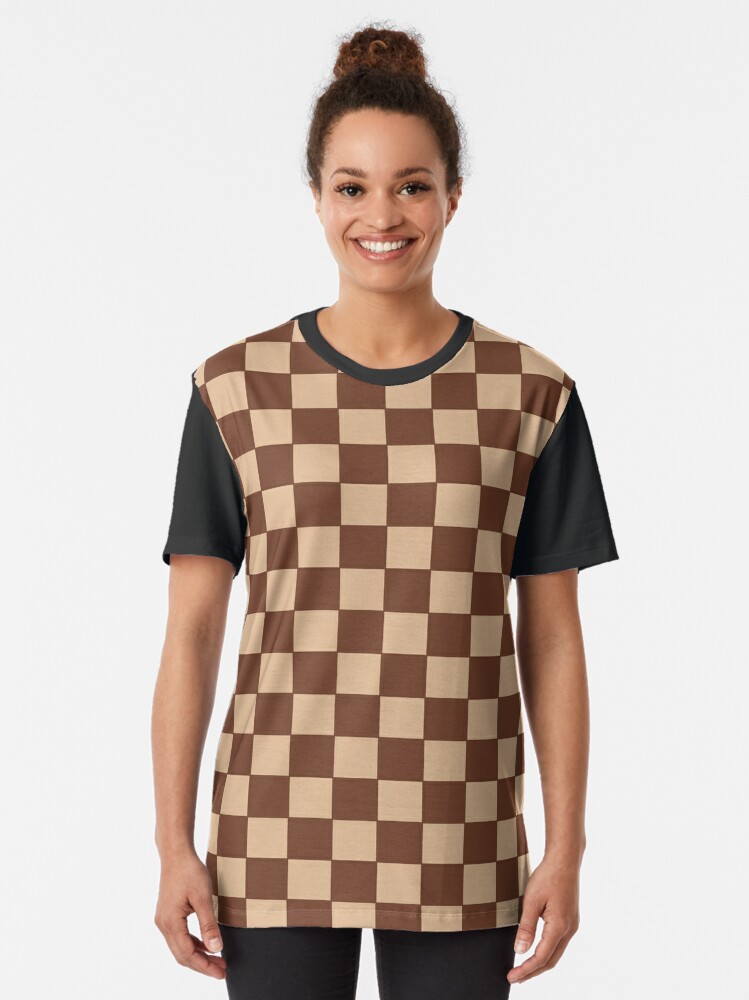 Checkers - Brown and Beige Chocolate Graphic T-Shirt | Redbubble