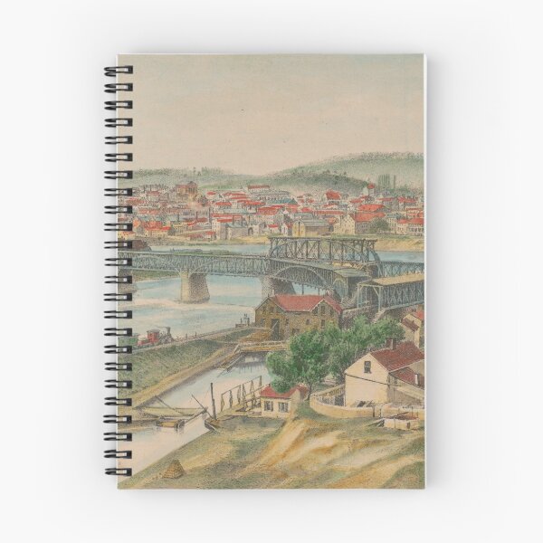 Item preview, Vintage Pictorial Map of Easton PA (1862) designed and sold by BravuraMedia.