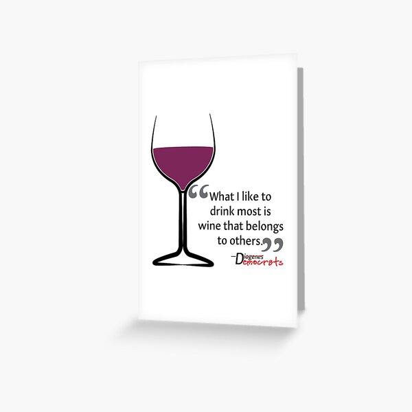 Cute Wine Glass | Greeting Card