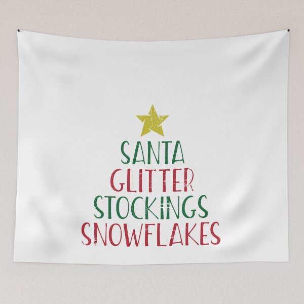 Item preview, Glitter and Santa and Stockings and Snowflakes Design for Christmas Lovers designed and sold by Theodore Cory.