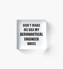 Aeronautical Engineer Gift for Coworkers Funny Present Idea Acrylic Block