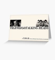 Vintage CBGB Poster - Television and Talking Heads Greeting Card