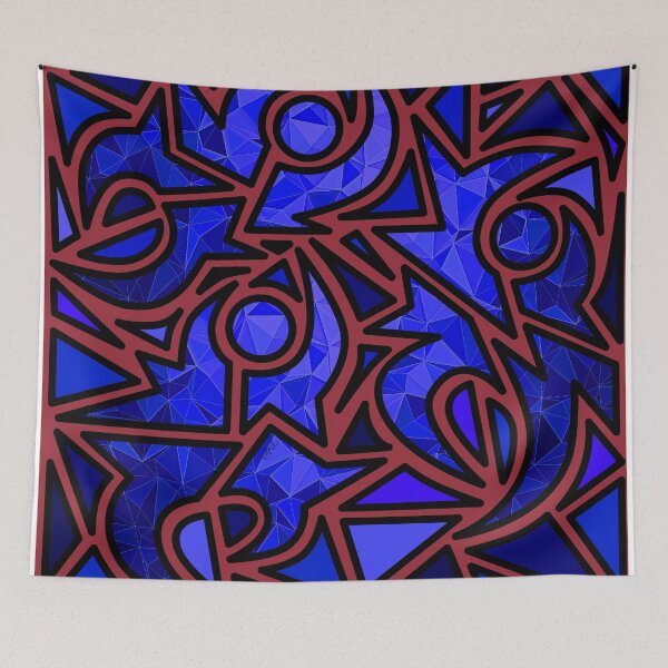 Item preview, Subdued Blues - Joopies - Abstract Geometric Pattern of Dancers by Amanda M Lucas designed and sold by Amanda Lucas.