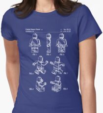 Lego Man Patent - Lego Bricks Art - Blueprint Women's Fitted T-Shirt