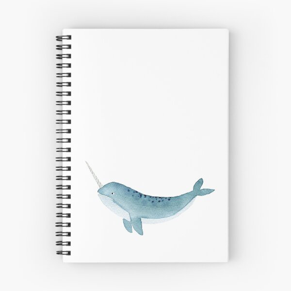 Item preview, Nar whale watercolor illustration designed and sold by StudioSalz.