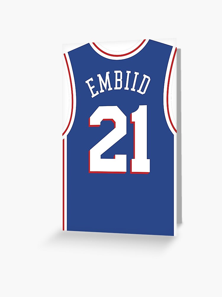 Joel Embiid 76ers Jersey Greeting Card for Sale by