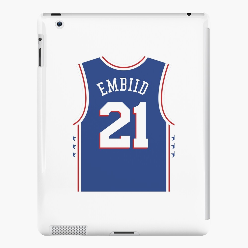 Joel Embiid 76ers Jersey Greeting Card for Sale by ZachChristensen