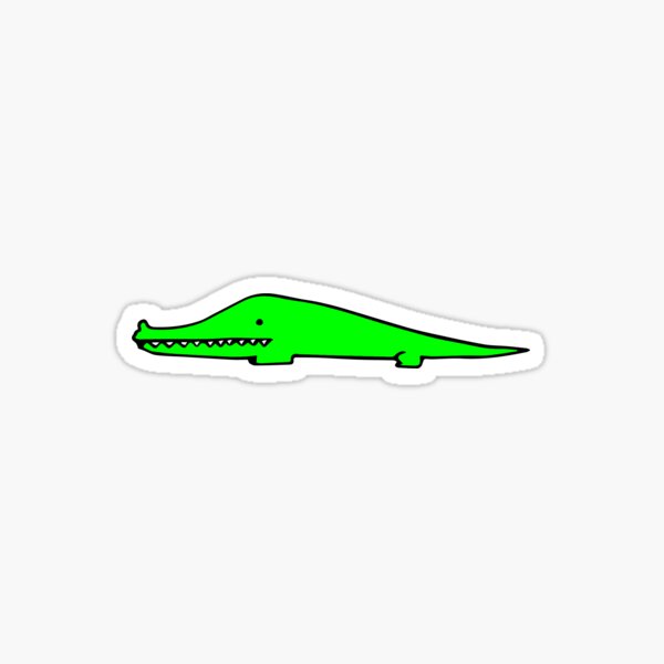 Lime Green Gator Boi Sticker