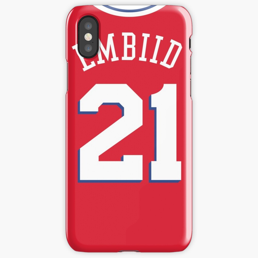 "Joel Embiid 76ers Red Jersey" iPhone Case & Cover by ZachChristensen | Redbubble
