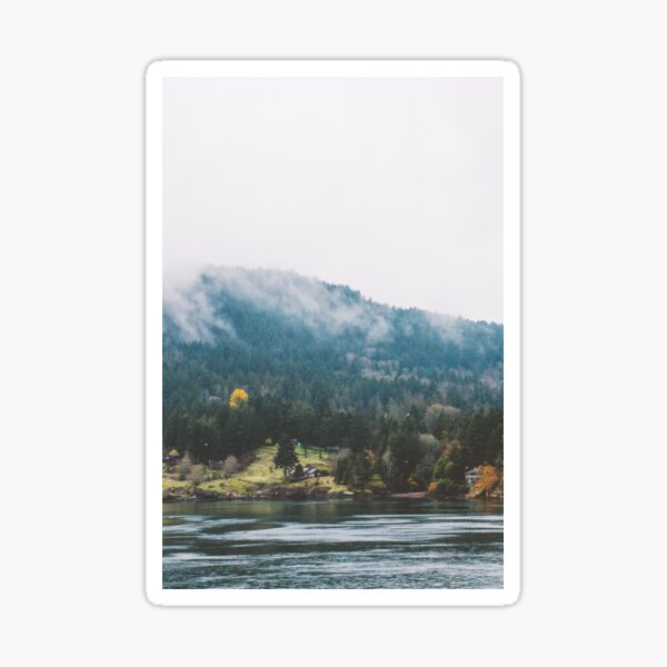 Foggy Vancouver Island Sticker