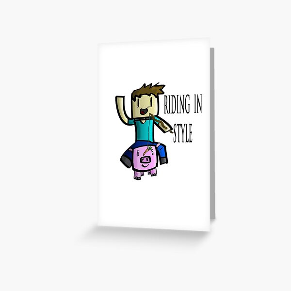 Carte De Vœux Carte D Anniversaire Minecraft Par Quikdraw Redbubble