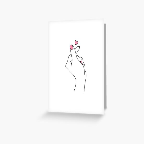 Cute Kpop Hand Greeting Card
