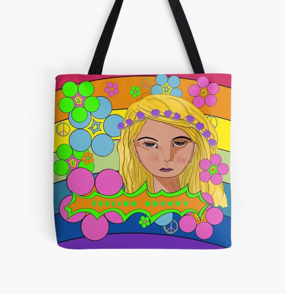 Flower Power Feeling Groovy All Over Print Tote Bag