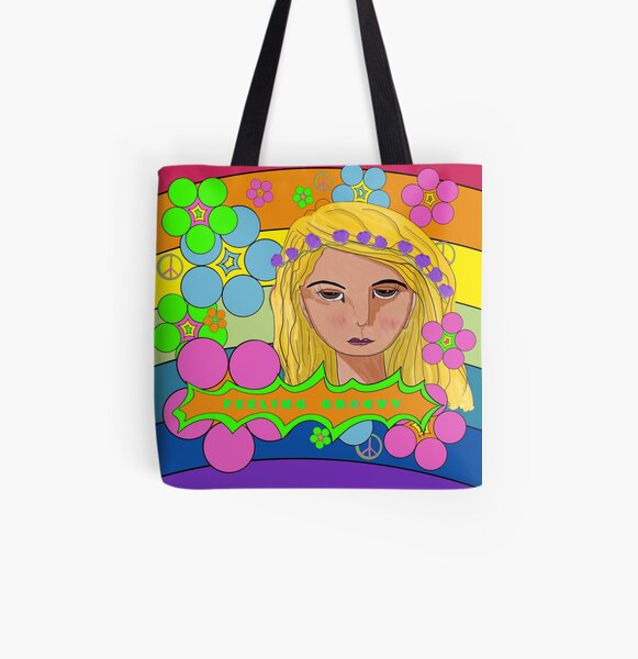 Flower Power Feeling Groovy All Over Print Tote Bag