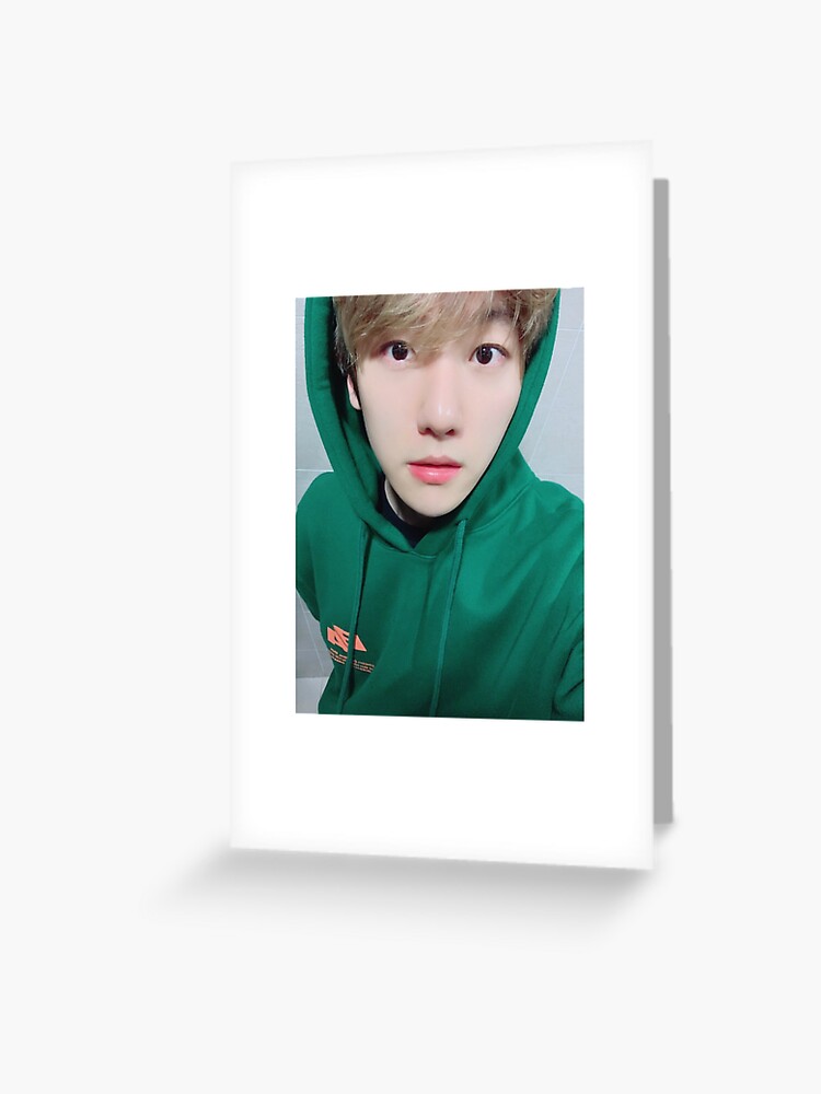 Exo Baekhyun Selca Greeting Card By Satanscookiecat Redbubble