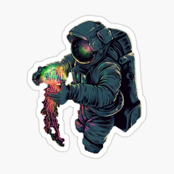 Astronaut colour Sticker