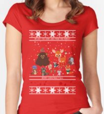 Woodland Critters Women's Fitted Scoop T-Shirt