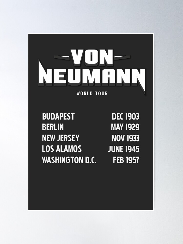 Alternate view of Von Neumann Mock World Tour Band Poster