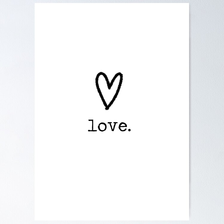 love minimalist ink design Sticker
