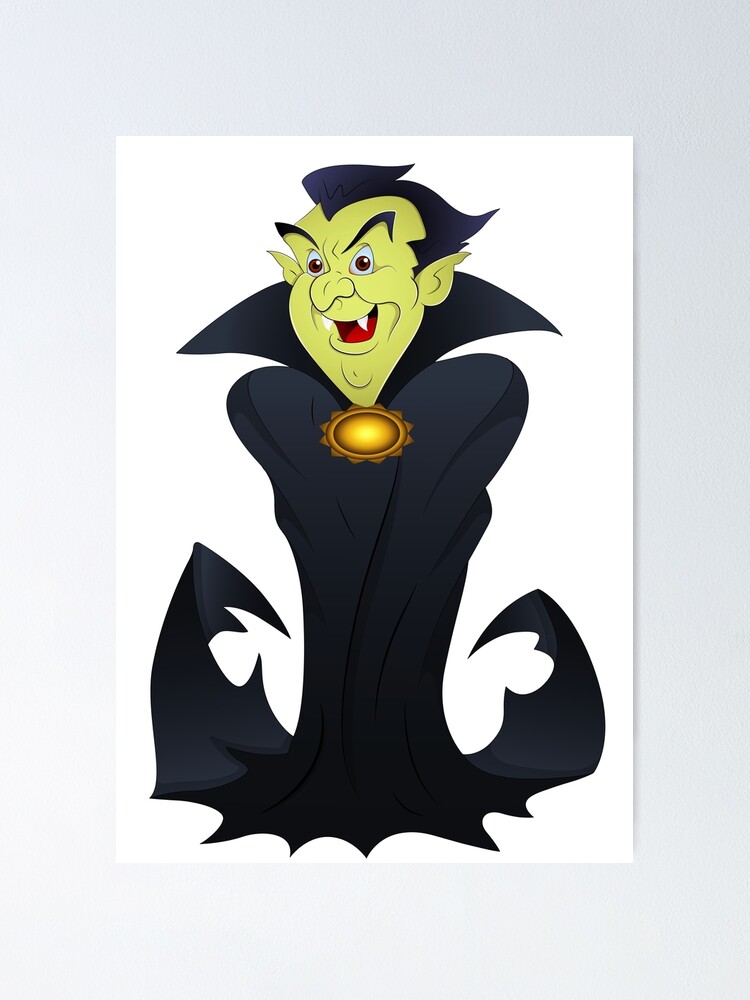 Dracula Cartoon Poster By Aberg86 Redbubble