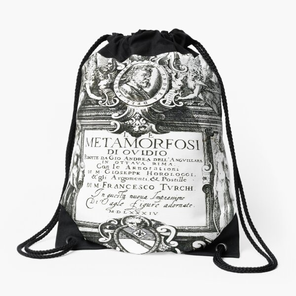 The Metamorphoses Ovid Title Page T-Shirt Drawstring Bag
