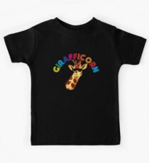 Girrafficorn Artwork | Giraffen-Einhorn-Tierfanatiker-Kunst Kinder T-Shirt