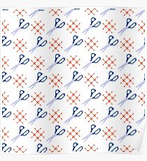 Seamless pattern with scissors. Sewing, needlework Poster