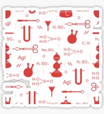 Scientific pattern. Chemistry, biology, medicine. Sticker