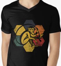 Affe Primaten T-Shirt mit V-Ausschnitt für Männer