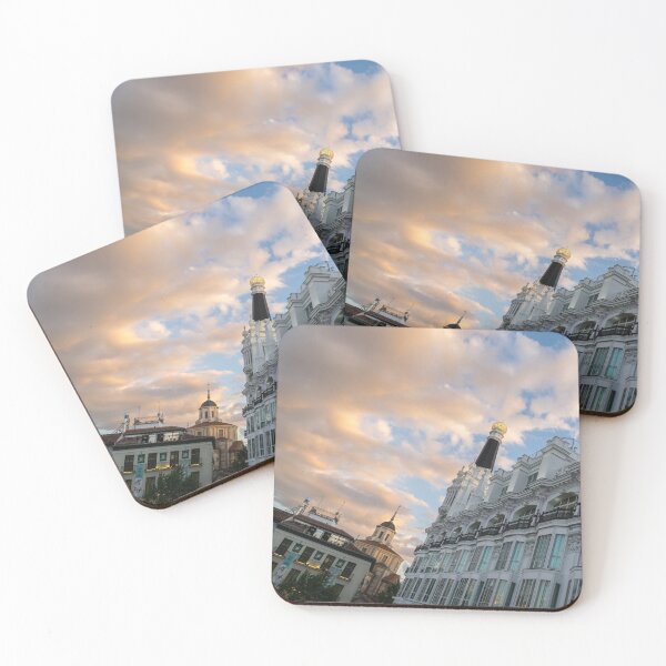 Item preview, Gallivanting Around Madrid is a Pure Delight - Plaza de Santa Ana Colourful Dusk designed and sold by Georgia Mizuleva.