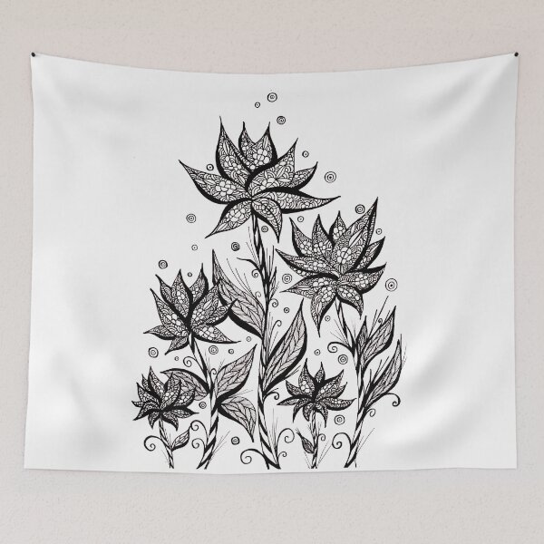 Item preview, Abstract Flower Lineart designed and sold by Sebastian Grafmann.
