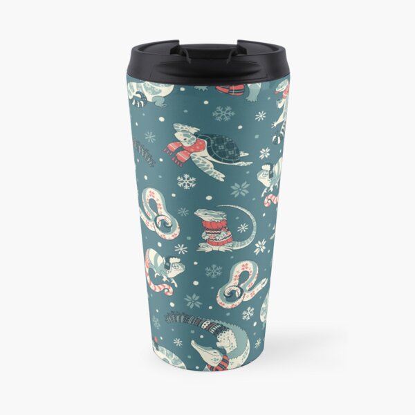 Winter herps in dark blue Travel Mug
