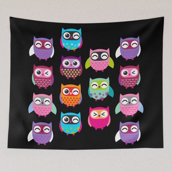 Item preview, Cute Colorful Owls designed and sold by FotoArtist.