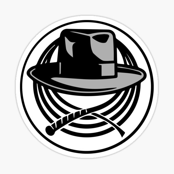 Logotipo de Indiana Jones Hat & Whip Pegatina
