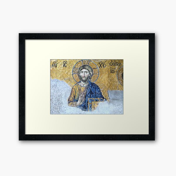 Jesus Pantocrator, Hagia Sophia Framed Art Print