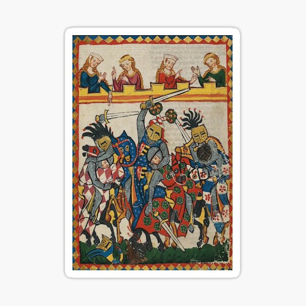 Medieval art depicting a Tournament Battle Sticker