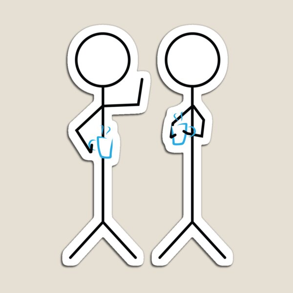 Item preview, Stick figures with coffee designed and sold by sigdesign.