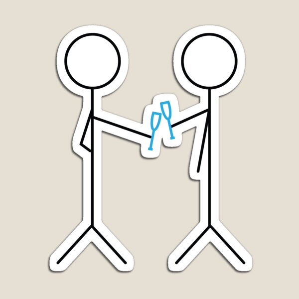 Item preview, Stick figures with wine glasses designed and sold by sigdesign.