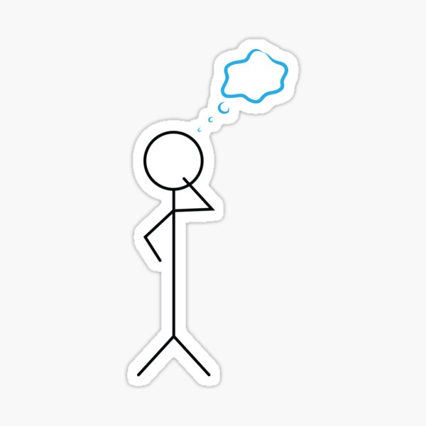 Item preview, Thinking stickman designed and sold by sigdesign.