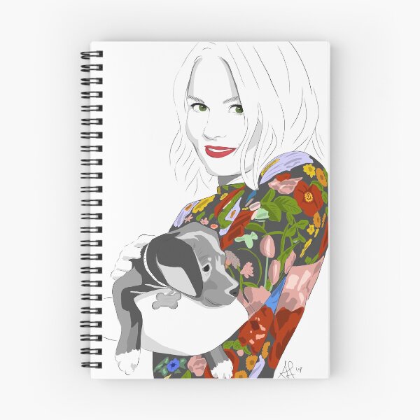 Item preview, Jennifer Morrison & dog - Line Art (Color) designed and sold by hannahsky.