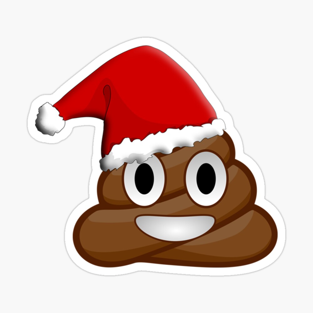 Christmas poop emoji Photographic Print