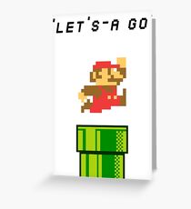 Lets-a go! Mario Greeting Card