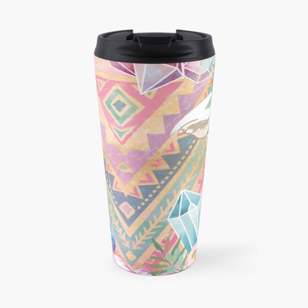 Vintage Boho Alpacas for Makers, Crafters, Knitters, Crocheters, all crafts. Travel Mug