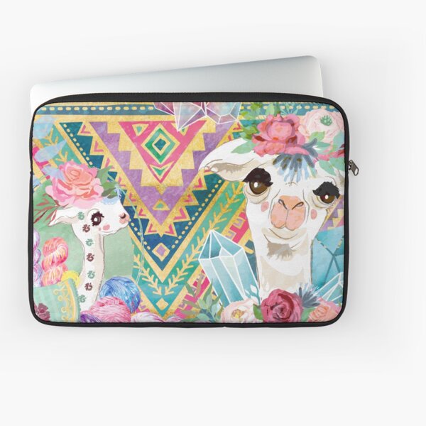 Jewel Boho Alpacas for Makers, Knitters, Crocheters, all crafts. Laptop Sleeve