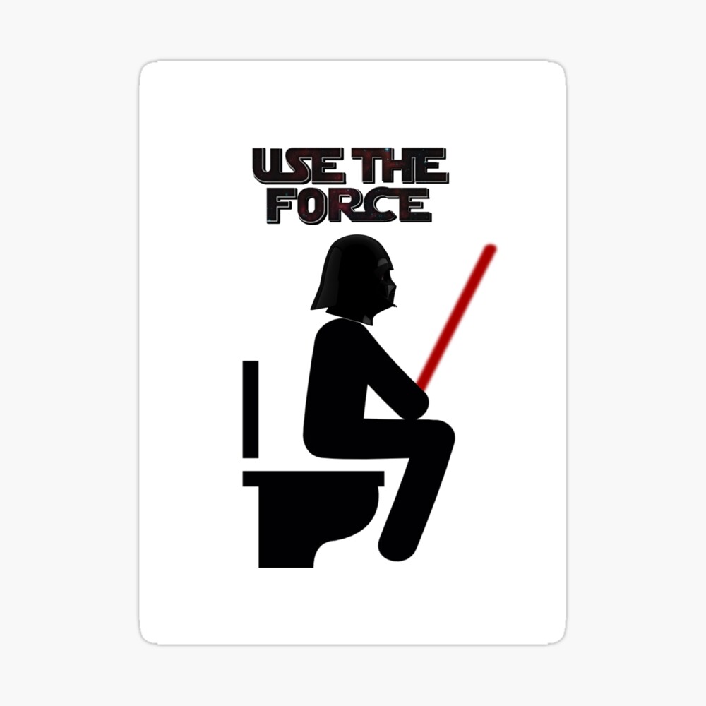 Use the Force Sign Wars Funny Bathroom Printable Decor -  UK