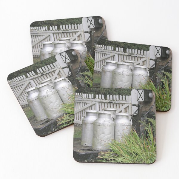 Item preview, Milk churns on old English country station designed and sold by photoslot.