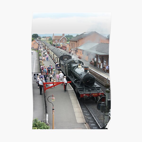 "Steam train at Lydeard station, Somerset, UK" Poster by