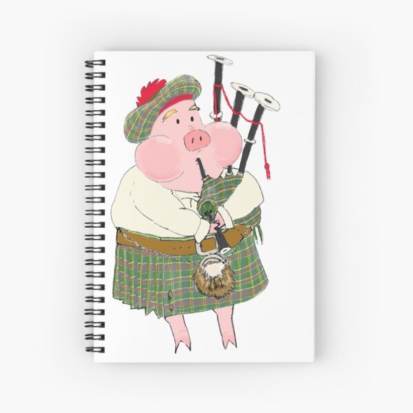 Bagpipe Pig Spiral Notebook