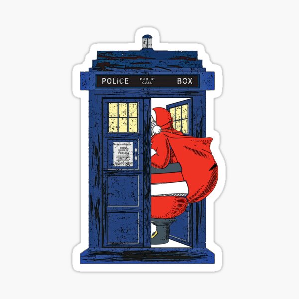 Weihnachten 1822 - Nicholas Visit The Blue Police Box 1 Sticker