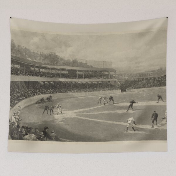 Item preview, Vintage Illustration of a Baseball Game (1894) designed and sold by BravuraMedia.